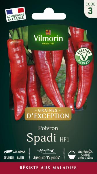 Potagères - Poivron Doux Spadi HF1 - Graines d'Exception - PACKAGING_RECTO